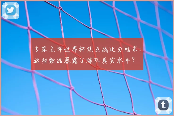 专家点评世界杯焦点战比分结果:这些数据暴露了球队真实水平?